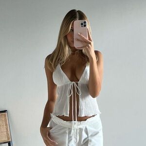 Brand new white tie top from Princess Polly